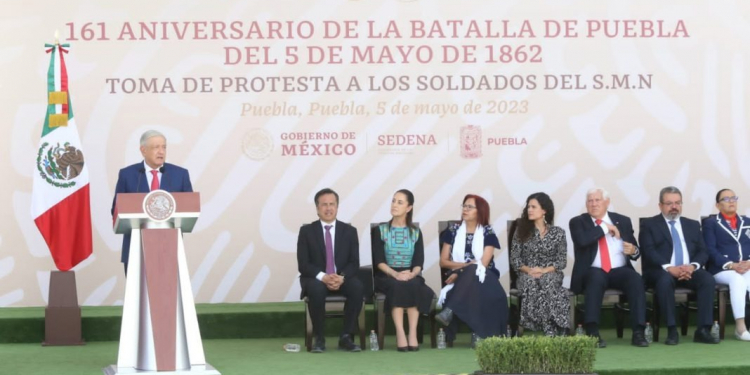 CLAUDIA SHEINBAUM ASISTE A LA CONMEMORACIÓN DEL 161 ANIVERSARIO DE LA BATALLA DEL 5 DE MAYO EN PUEBLA