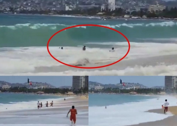 SALVAVIDAS RESCATAN A MENOR SALTILLENSE EN PLAYA DE ACAPULCO; OLEAJE LO HABRÍA ARRASTRADO