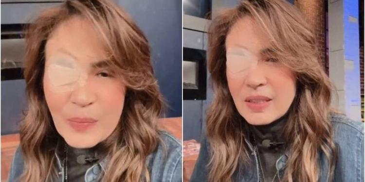 Yolanda Andrade regresa al trabajo con el ojo parchado y genera reacciones encontradas