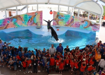 BRINDAN A ESTUDIANTES DE BAJOS RECURSOS PRESENTACIONES EDUCATIVAS SOBRE MAMÍFEROS MARINOS EN DELFINARIO SONORA