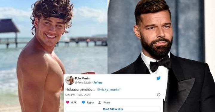 GUAPO ACTOR APROVECHA SOLTERÍA DE RICKY MARTIN Y LE DEDICA CANCIÓN DE GRUPO FIRME