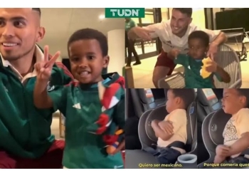 NIÑO AFRICANO LOGRÓ COMER QUESADILLAS CON LOS SELECIONADOS MEXICANOS