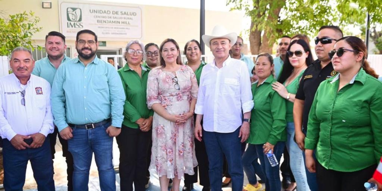 ENTREGA GOBERNADOR DURAZO OBRAS DE REHABILITACIÓN Y MANTENIMIENTO DE CENTRO DE SALUD IMSS-BIENESTAR EN CARBÓ Y BENJAMÍN HILL