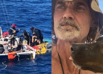 BARCO MEXICANO RESCATA A NÁUFRAGO AUSTRALIANO Y SU PERRITA QUE SOBREVIVIERON 3 MESES EN EL MAR