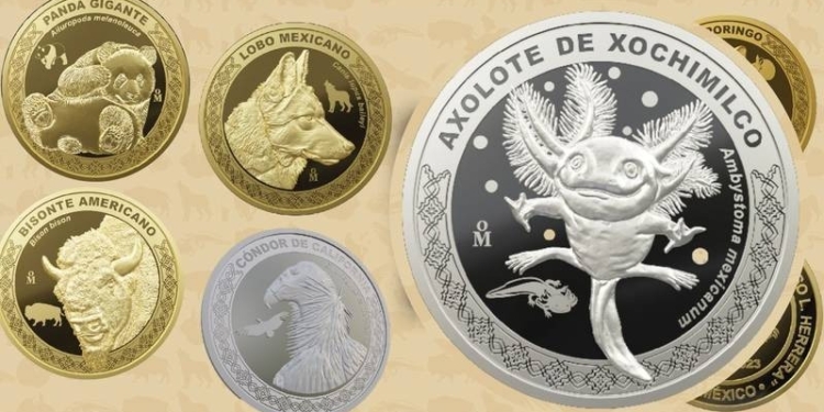 LANZAN MONEDA CONMEMORATIVA DE AJOLOTE Y OTROS ANIMALES; ASÍ LA PUEDES COMPRAR