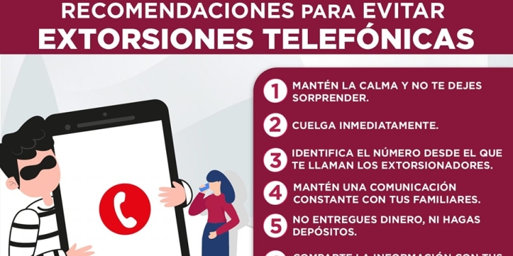 EMITE SSPM RECOMENDACIONES PARA NO SER VÍCTIMA DE EXTORSIÓN TELEFÓNICA