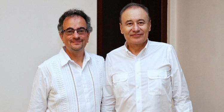 EXPONE GOBERNADOR ALFONSO DURAZO VIRTUDES DEL PLAN SONORA A EMBAJADOR DE REINO UNIDO, JON BENJAMIN