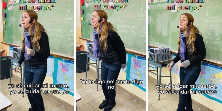 MAESTRA SE VUELVE VIRAL, POR SU PECULIAR FORMA DE ENSEÑAR A SUS ALUMNOS A RESPETAR SUS CUERPOS