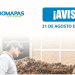 AVISO DE SUSPENSIÓN DE AGUA POR PARTE DE OOMAPAS DE CAJEME