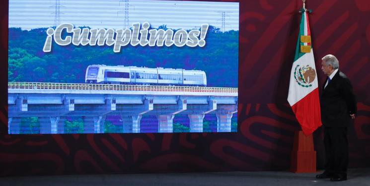 CONFIRMA AMLO ENTREGA DE OPERACIÓN DEL TREN MAYA A SEDENA