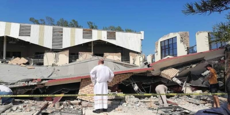 DERRUMBE DE TECHO EN IGLESIA EN TAMAULIPAS, MÉXICO, DEJA UN SALDO DE 10 PERSONAS MUERTAS