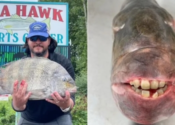 ENCUENTRA UN PESCADOR UN PEZ CON DIENTES HUMANOS EN SU BOCA