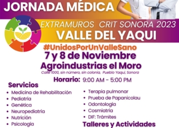 INVITAN A JORNADA MÉDICA EXTRAMUROS EN EL VALLE DEL YAQUI