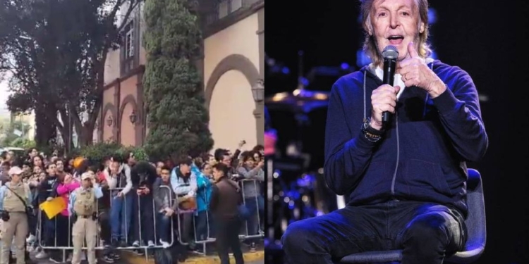 FANS DE PAUL McCARTNEY LE LLEVAN SERENATA, HORAS ANTES DEL PRIMER CONCIERTO EN MÉXICO