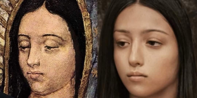 REVELAN ROSTRO DE LA VIRGEN DE GUADALUPE REALIZADO CON INTELIGENCIA ARTIFICIAL