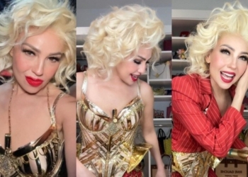 THALÍA SORPRENDE AL DISFRAZARSE DE MADONNA PARA ASISTIR A UNO DE SUS CONCIERTOS