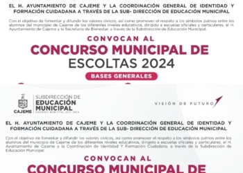 INVITA GOBIERNO MUNICIPAL A CONCURSOS DE ESCOLTA Y BANDA DE GUERRA