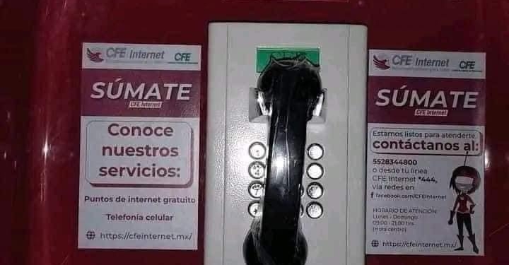 CFE INSTALA CASETAS TELEFÓNICAS GRATUITAS EN MÉXICO