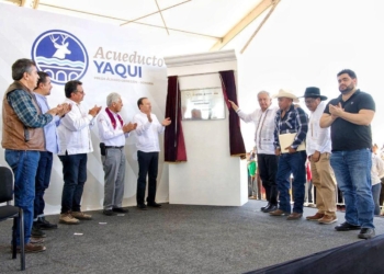 CUMPLEN PRESIDENTE LÓPEZ OBRADOR Y GOBERNADOR DURAZO DEMANDA HISTÓRICA DE LLEVAR AGUA POTABLE POR PRIMERA VEZ A 50 COMUNIDADES YAQUIS