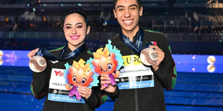 TRINIDAD MEZA Y DIEGO VILLALOBOS SE LLEVAN MEDALLA DE BRONCE EN EL MUNDIAL DE DOHA