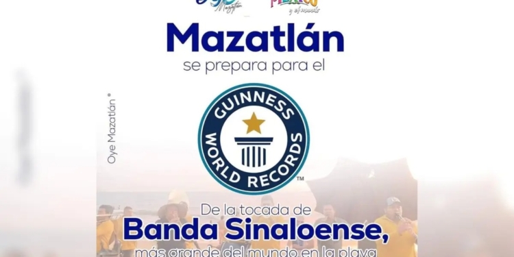 CONVOCAN A TOCADA MASIVA DE BANDA SINALOENSE EN MAZATLÁN PARA ROMPER GUINNESS RECORD