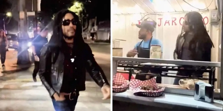 LENNY KRAVITZ PASEA POR CDMX Y BAILA EN PUESTO DE HAMBURGUESAS