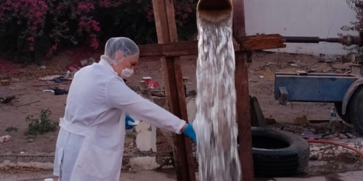 FINALIZAN PRUEBAS DE AFORO DE POZO HUAMANTLA AL SUR DE CAJEME