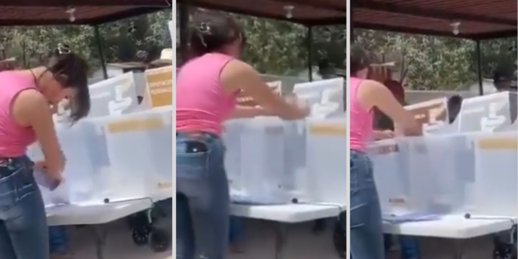 ACLARAN VIDEO DE PRESIDENTA DE CASILLA METIENDO BOLETAS EN URNA DE SONORA