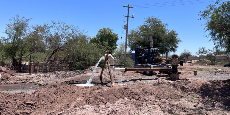 SE REALIZÓ AFORO DE NUEVA FUENTE DE ABASTECIMIENTO DE AGUA EN CAJEME
