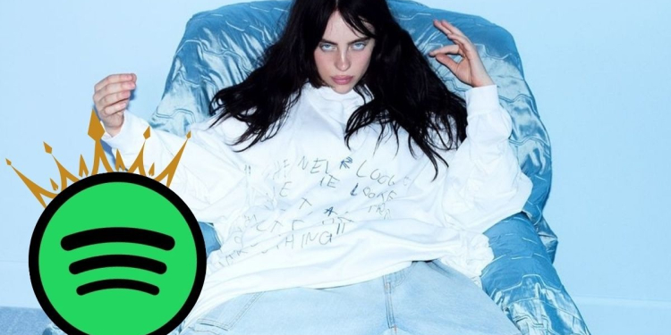 BILLIE EILISH SE CONVIERTE EN LA ARTISTA MÁS JOVEN EN SUPERAR 100 MILLONES DE OYENTES MENSUALES EN SPOTIFY