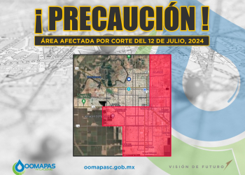SE SUSPENDERÁ EL SERVICIO DE AGUA EN TODO EL SECTOR Y ORIENTE DE CIUDAD OBREGÓN