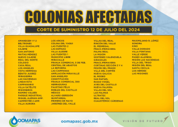 PREVIENETE YA QUE ESTE VIERNES SE SUSPENDERÁ EL SERVICIO DE AGUA POTABLE QUE AFECTARÁ A 70 COLONIAS