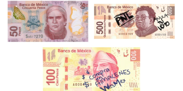 CUIDADO: SI ESCRIBES ESTE TIPO DE MENSAJES EN TUS BILLETES, PIERDEN SU VALOR