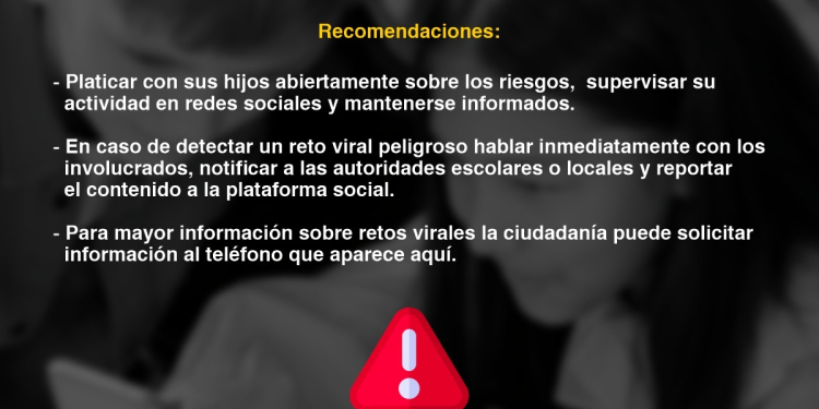 RECOMIENDA UNIDAD CIBERNÉTICA PREVENIR LA PARTICIPACIÓN EN RETOS PELIGROSOS