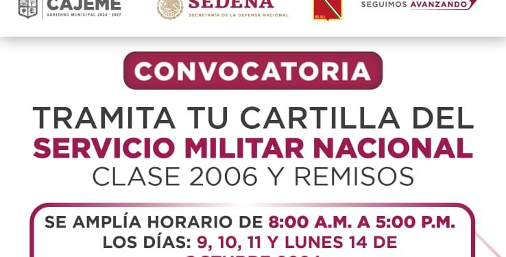 AMPLIARÁN HORARIO PARA EL TRÁMITE DE LA CARTILLA DEL SMN CLASE 2006 Y REMISOS