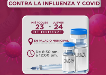 LLEVAN A PALACIO MUNICIPAL CAMPAÑA DE VACUNACIÓN CONTRA LA INFLUENZA Y COVID-19