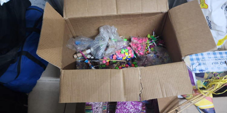 DECOMISAN EN OPERATIVO POR PIROTECNIA ALREDEDOR DE 3 MIL FUEGOS ARTIFICIALES EN CAJEME