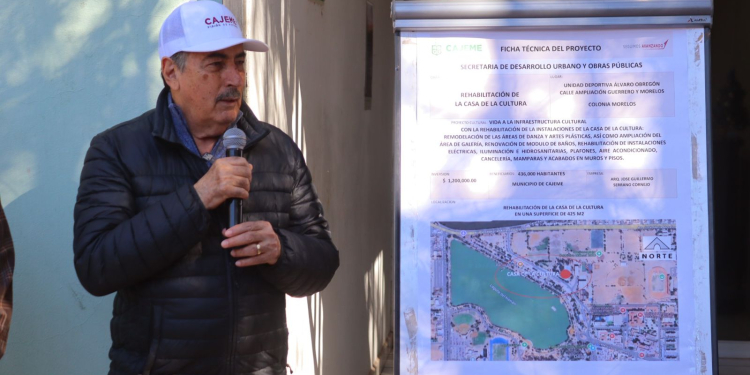 PONE EN MARCHA JAVIER LAMARQUE OBRA DE REHABILITACIÓN PARA LA CASA DE LA CULTURA EN CAJEME