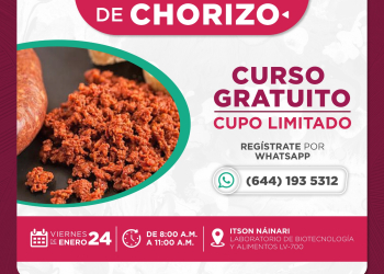 DESARROLLO RURAL DE CAJEME INVITA A TALLER DE ELABORACIÓN DE CHORIZO