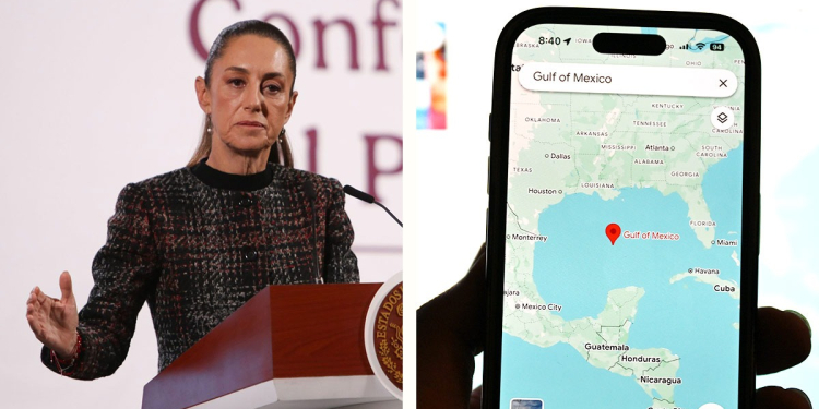 SHEINBAUM ENVIARÁ CARTA A GOOGLE POR EL CAMBIO DE NOMBRE AL GOLFO DE MÉXICO; PIDE DELIMITAR ZONAS