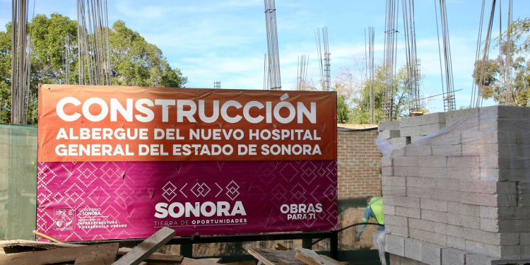 GOBERNADOR DURAZO AVANZA EN CONSTRUCCIÓN DE ALBERGUE DE HOSPITAL GENERAL DE ESPECIALIDADES