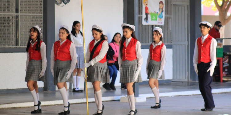 CON ÉXITO SE REALIZÓ LA DEMOSTRACIÓN DE ESCOLTAS ENTRE SECUNDARIAS GENERALES DE CAJEME