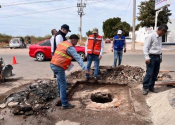 SUPERVISA JAVIER LAMARQUE ACCIONES DE PLAN EMERGENTE DE ATENCIÓN EN DRENAJE SANITARIO AL NORPONIENTE DE CAJEME