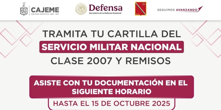 INVITAN A JÓVENES DE CAJEME A REALIZAR TRÁMITE PARA CARTILLA DEL SMN CLASE 2007 Y REMISOS