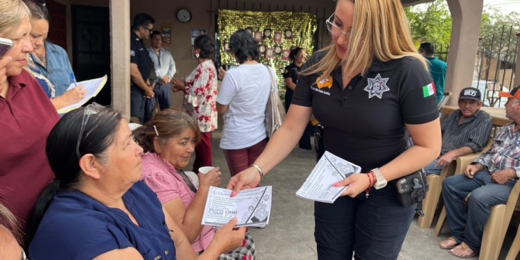 SE REÚNEN VECINAS Y VECINOS DE LA RUSSO VOGEL EN CAJEME EN PROGRAMA POLICÍA COMUNITARIO DE LA SSPM