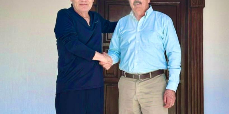 SE REÚNE JAVIER LAMARQUE CON ALFONSO DURAZO PARA GESTIONAR MAYORES BENEFICIOS A FAVOR DE LAS Y LOS CAJEMENSES