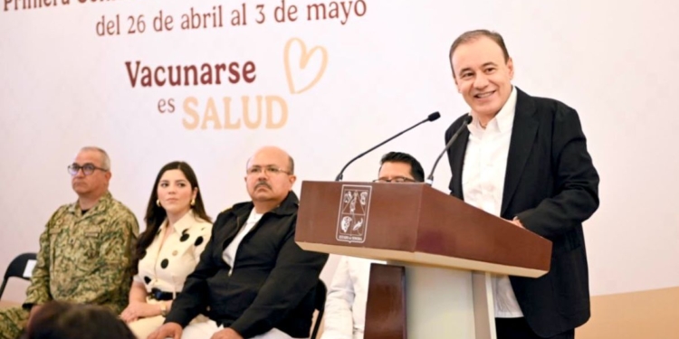 ENCABEZA GOBERNADOR DURAZO INICIO DE LA PRIMERA SEMANA NACIONAL DE VACUNACIÓN 2025 “VACUNARSE ES SALUD”