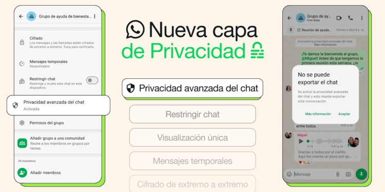 WHATSAPP INCORPORA NUEVA FUNCIÓN DE PRIVACIDAD AVANZADA