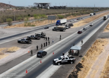 INSTALAN PUESTO DE CONTROL INTERINSTITUCIONAL EN LA CARRETERA INTERNACIONAL MÉXICO 15