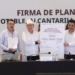 ACOMPAÑA JAVIER LAMARQUE AL GOBERNADOR ALFONSO DURAZO A LA FIRMA DEL CONVENIO DE PLANES INTEGRALES MUNICIPALES DE AGUA POTABLE, ALCANTARILLADO Y SANEAMIENTO PARA SONORA